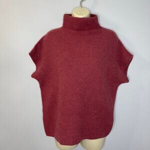 Tahari Cashmere Sweater Short Sleeve poncho Pullover Women's S